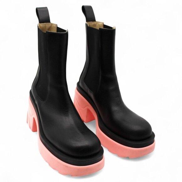 Wardrobe 02 Flash Contrast-Sole Tire Ankle Boots - Picture 1 of 7